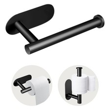 Stainless Steel No-Drill Toilet Paper Holder - Waterproof Wall-Mounted