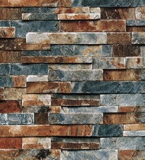 CAX Stone Peel and Stick Wallpaper Faux Stone Wallpaper 17.5" X 120" Brick Co...