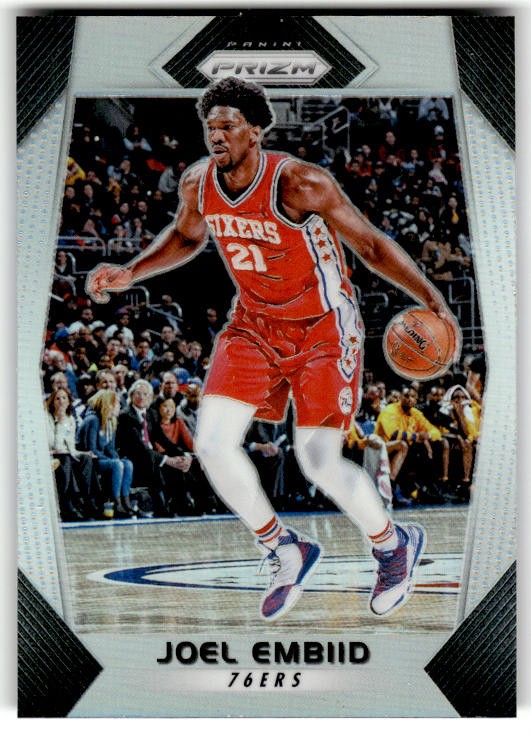 2017-18 Panini Prizm Prizms Silver Joel Embiid #2 Philadelphia 76ers