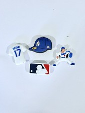 LOS ANGELES DODGERS MLB RUBBERIZED CROC SHOE CHARMS PINS DECORATIONS SET OF 4