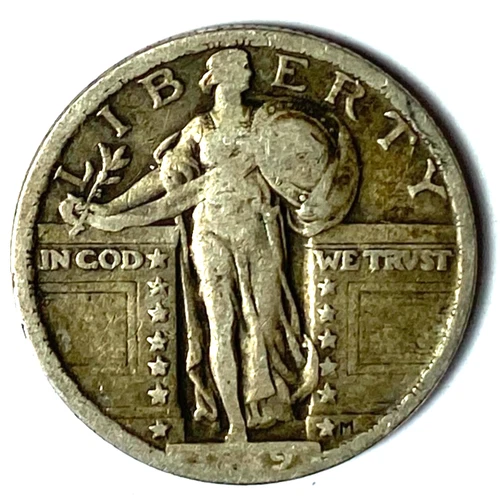 1919 25c Standing Liberty Silver Quarter Philadelphia