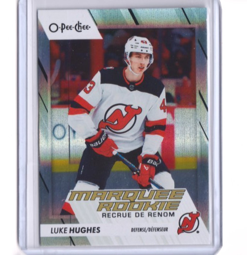 2023-24 O-Pee-Chee Marquee Rookies Rainbow 572 Luke Hughes /350 NJ Devils