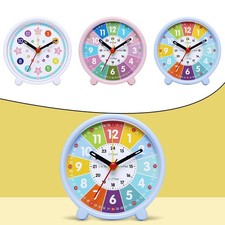 Learning Clock for Children with Silent Movement and Color Coded Time Labels