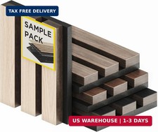 Samples-Pack Acoustic Slat Wall Panels - Soundproof Wood Paneling for Interior D