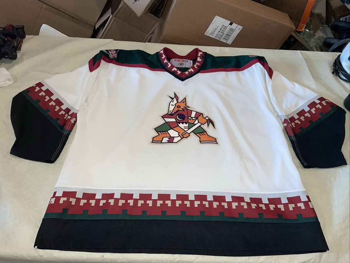 Kachina Ccm Phoenix Coyotes Jersey White Clean Mens Xxl Air Knit Mic Vintage