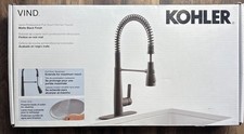 Kohler Vind Semi-Professional Pull Down Kitchen Sink Faucet Matte Black