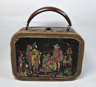Antique Childs Suitcase Purchase of Manhattan Doll Lunch Box Suitcase 20-30s