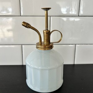 Milk Glass Plant Mister Copper Top 4oz Houseplant Atomizer