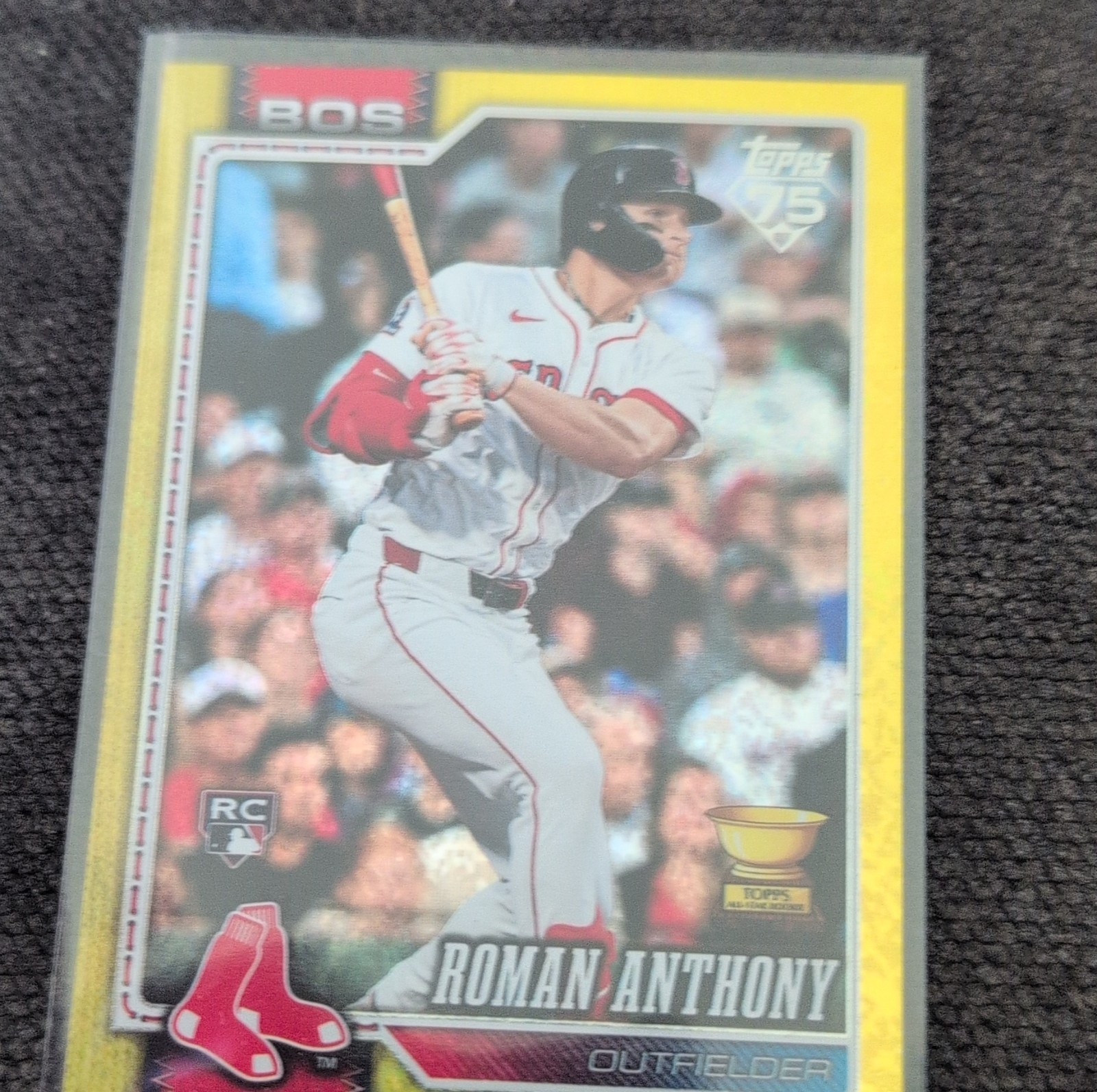 Topps 2026 Series 1 Roman Anthony Rookie Yellow Rainbow Foil #189/399 Red Sox