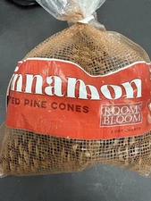 Cinnamon Scented Pine Cones -Rooms Bloom Long Lasting NIB 6oz