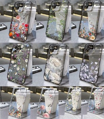 For iPhone 17 16 15 14 13 12 11 Case Floral Flowers Pattern Slim Soft Skin Cover