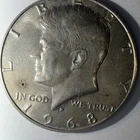 1968-D 40% Silver Kennedy Half Dollar Coin With Toning