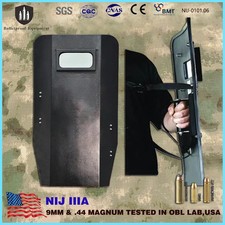 NIJ IIIA Ultra Lightweight Steel Ballistic Shield .44 Mag Bulletproof Armor ISO