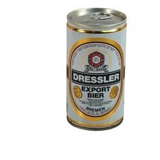 Dressler Export Bier Vintage Beer Can Germany Steel Bottom Open Pull Tab 39-11