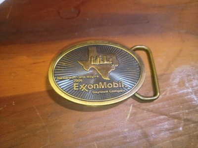 ExxonMobil 2006 Baytown Complex Original Gas & Oil Belt Buckle Bronze