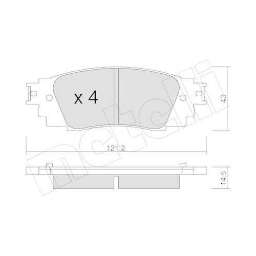 Plaquettes de Frein Metelli 22-1089-0 : Sécurité Maximale pour vos Trajets en Famille en Toyota