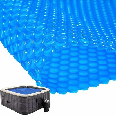 Frienda Winter 6 x 6 ft Hot Tub Bubble Blanket 16 Mil Square Pool Spa Solar C...