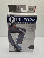 Truform Men's Socks Knee High Dress Style: 8-15 mmHg XL Brown (1942BN-XL)