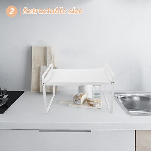Kitchen Storage Shelves Expandable Shelves for Cabinets with Cupboard - Picture 10 of 12