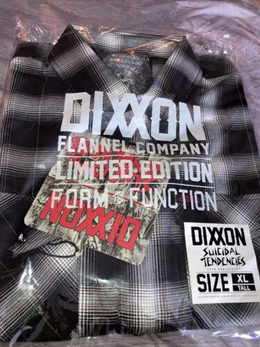 DIXXON x SUICIDAL TENDENCIES 40YR Collab Flannel Shirt Men's XL Tall