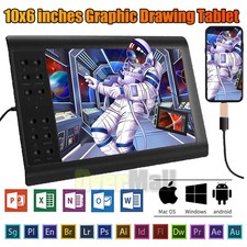 Graphics Drawing Tablet with 8192 Pressure Sensitivity Battery-Free Stylus 10X6"