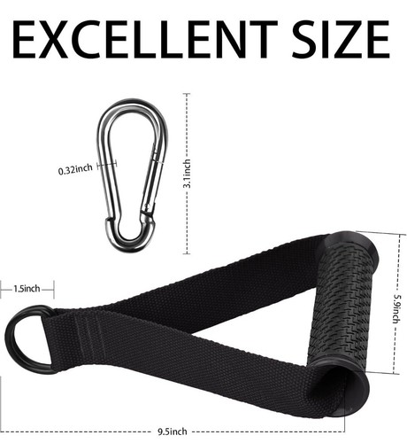 Gym Resistance Bands Cable Handle Equipment Double Metal Rings P7 - Picture 5 of 7