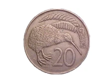 1967 New Zealand 20 Cents Elizabeth II KM# 36.1 - Very Nice Circ!-c2721xux