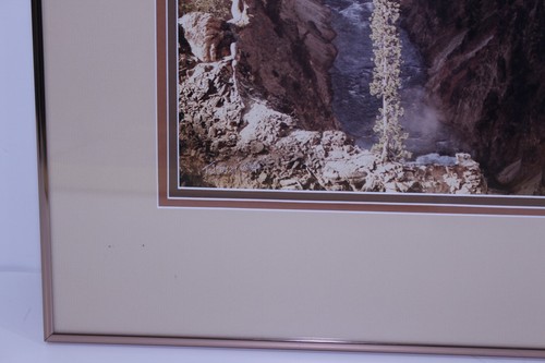 Fred Joy Canyon of the Yellowstone VTG Earth Tone Framed Rare Photo Wyoming Art - Picture 19 of 24