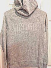  50 Victoria Secret Sport Womens XS Sport VSX Light Gray Full Zip Front Hoodie