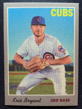 2019 Topps Heritage 1970 Cloth Sticker #2 Kris Bryant Cubs