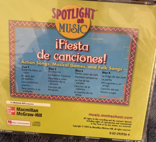 McGraw Hill I Fiesta De Canciones! NEW CDs K-2 Songs, Games - Imagen 4 de 5