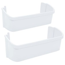 2-Pack 240323001 Door Bin Shelf White Lower ABS For Frigidaire Refrigerator