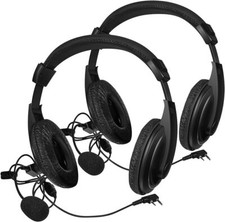 2 Pcs Noise Reduction Walkie Talkie Headset with Mic Radio Headset Microphone