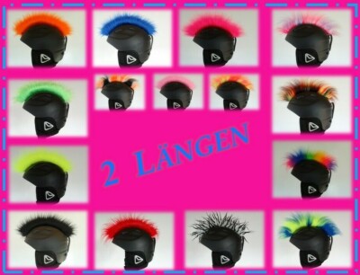 Irokese Helm Skihelm NEU 2 Längen IRO KINDER ERWACHSENE   Helmschmuck Punk Haare