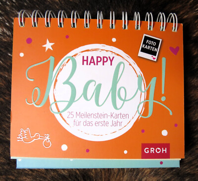 Happy Baby!-Fotobuch- Meilenstein-Karten für das erste Jahr-neu-unbenutzt-Top