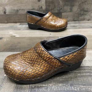 snake print clogs