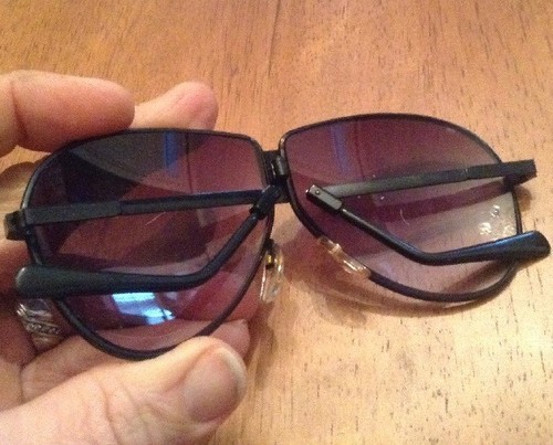 Vintage Hanson Fold Up Sunglasses Aviator Style Made In Taiwan - Picture 6 of 9