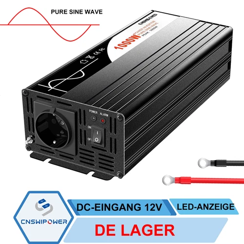 swipower 1000W wechselrichter reiner sinus 12V auf 230V Spannungswandler