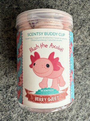 Scentsy Buddy Clip Blush the Axolotl In Berry Sweet ~ NIP