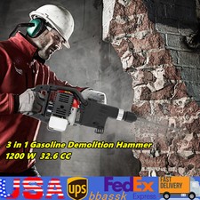 Gasoline Hammer Drilling Machine 2 Stroke Gas Powered Demolition Hammer 32.6CC