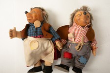 Steiff Mecki Micki J2R-17 10" Dolls JSF6 Vintage Hedgehog Hobo Couple