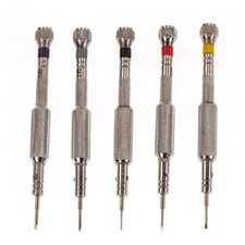 Drum Barrel Premium Hardened Watchmakers Screwdrivers Set Watch Repair Tools x5