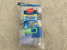 LOT 7 NEW PAIRS HANES BOYS TAGLESS BOXER BRIEFS SZ M 10 12 COMFORTSOFT COTTON