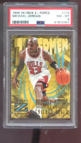 1996-97 Skybox Z-Force #179 Michael Jordan PSA 8 Graded Card NBA ZForce Zupermen