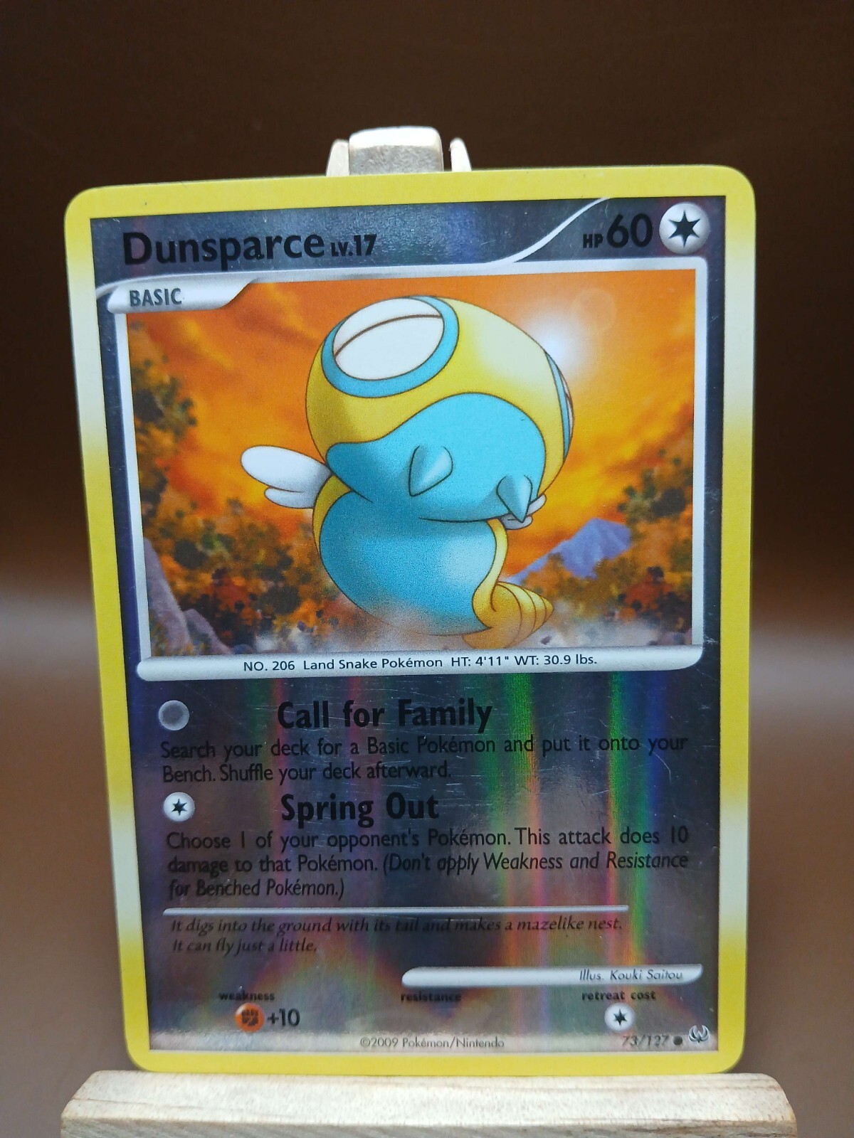 HP Pokémon DUNSPARCE 73/127 Reverse Holo Platinum
