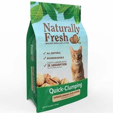 Naturally Fresh Quick-Clumping Cat Litter, Walnut-Based Unscented 26 lb/Bag, New