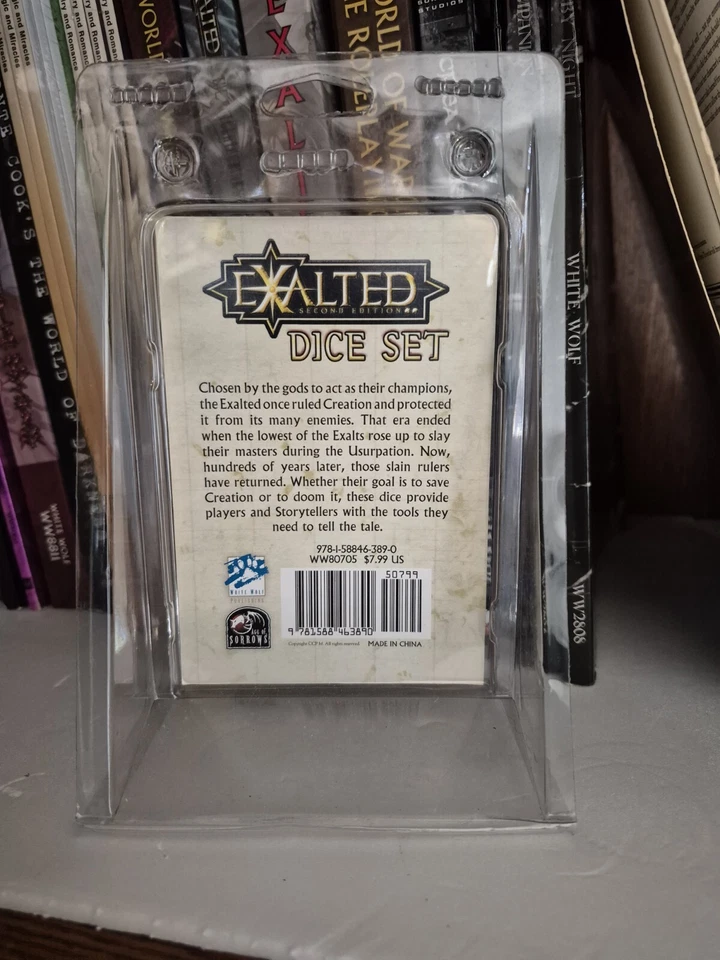 Exalted 骰子套装带抽绳袋全新带包装  — 第 3/4 张图片