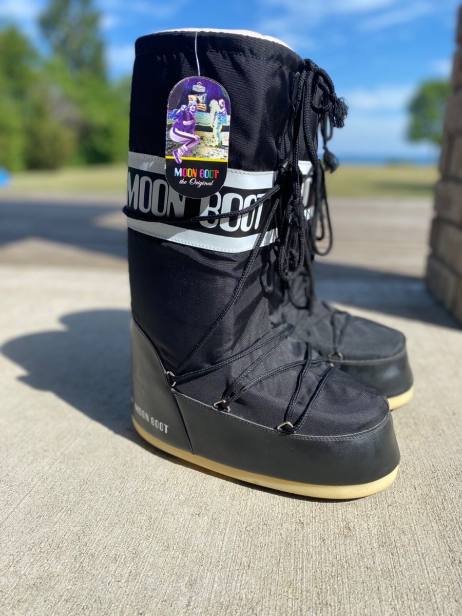 MOON BOOT ORIGINAL ムーンブーツ　オリジナル　moonboot Original Moon Boots white and Black with Tags | eBay