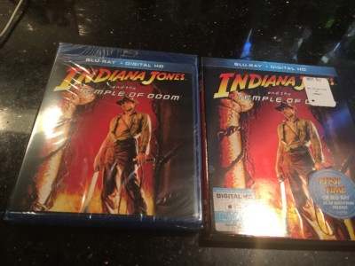 Indiana Jones and the Temple of Doom Blu-ray Disc digital Slip Cover New Sealed