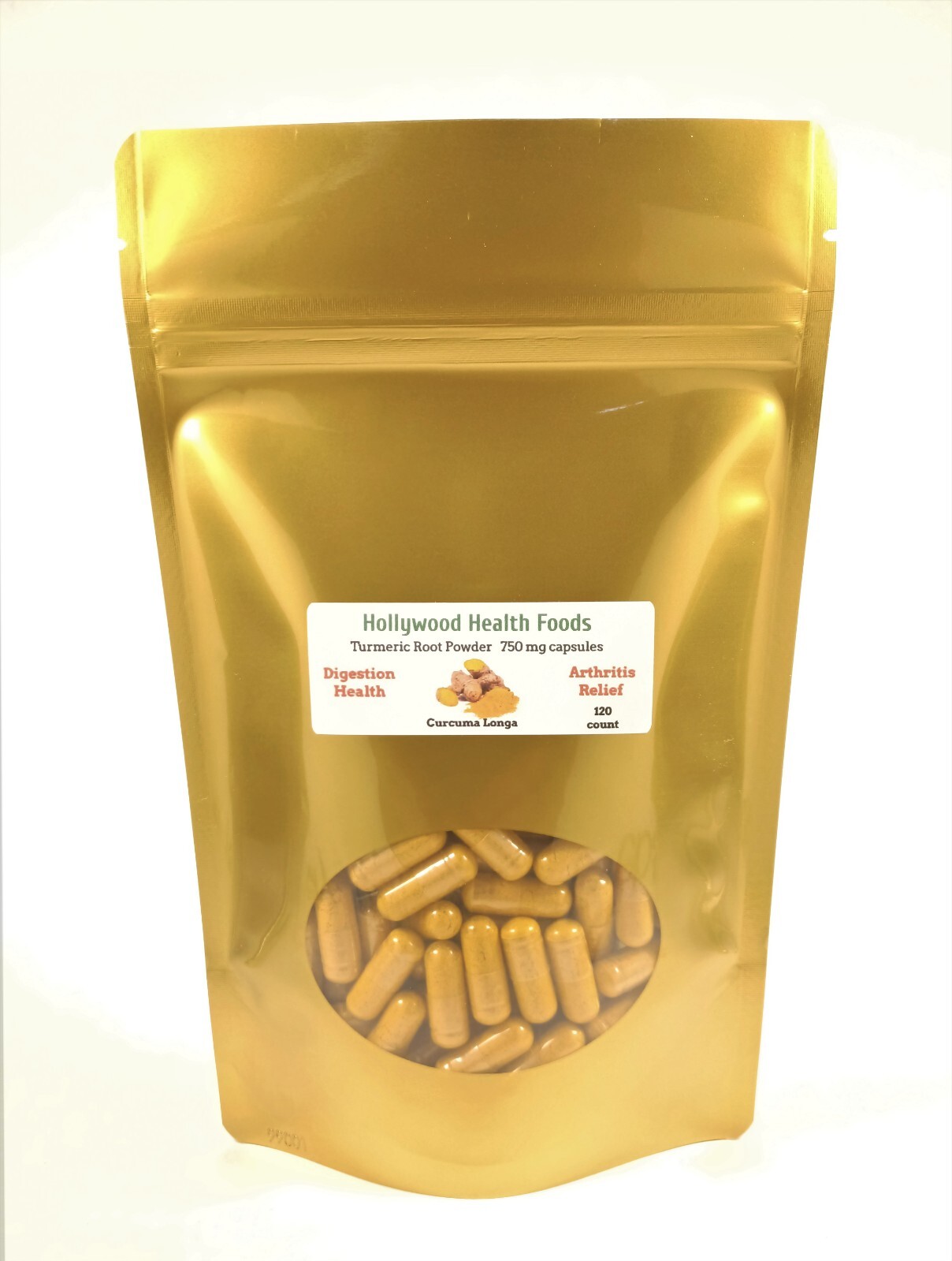 Organic Turmeric Root 750 mg Capsule Digestion Health and Ar